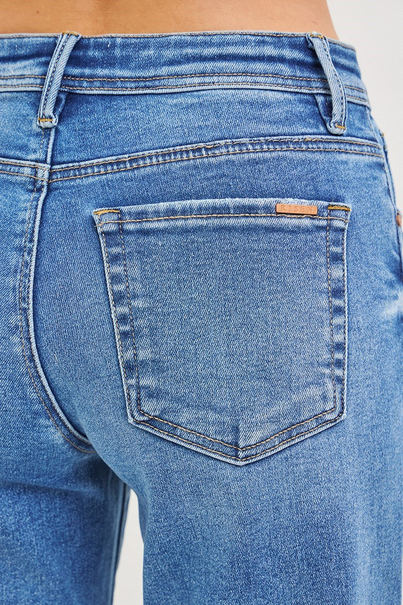 Risen Jeans Mary-Kate Two-Tone Slouchy Barrel Jeans