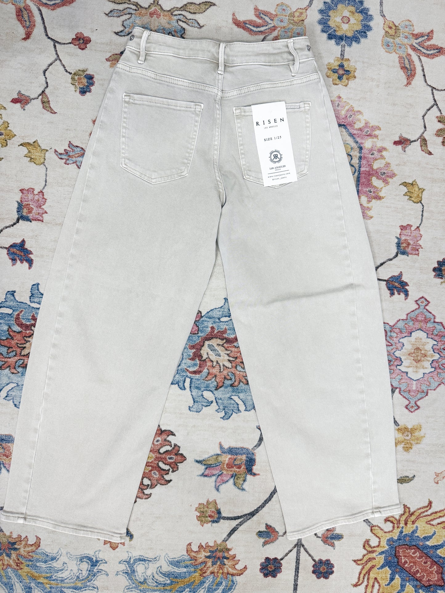 Risen Jeans Bobbi Slouchy Crop Barrel with Adjustable Waist