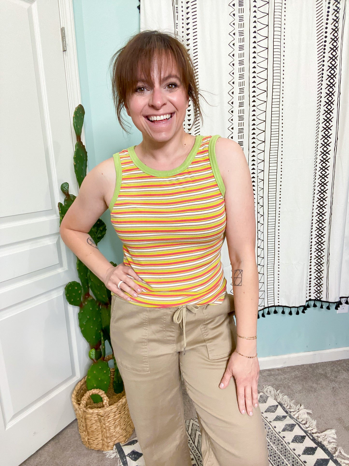 That 70s Show Stripped Ribbed Knit Tank