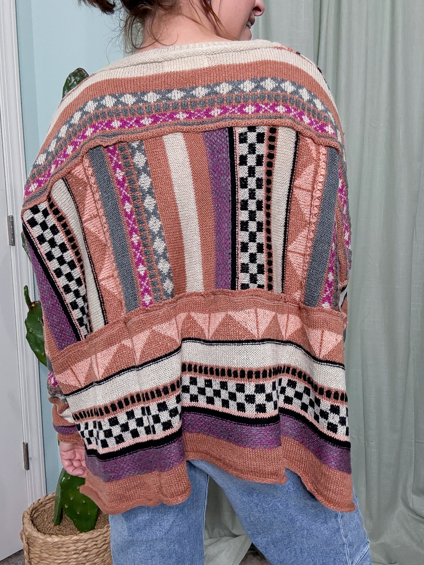 Vintage Vibes Stripe Long Sleeve Sweater