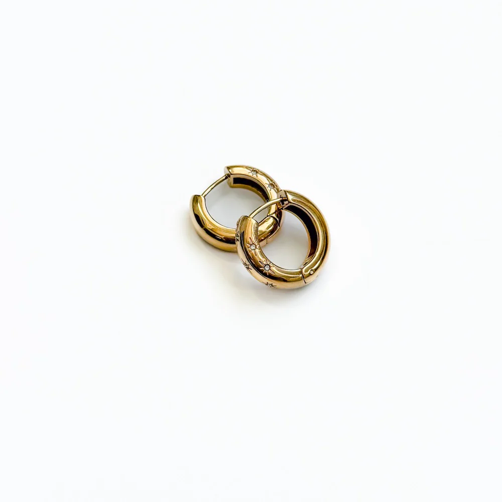 POPS OF SPARKLE HUGGIE HOOP - WATERPROOF