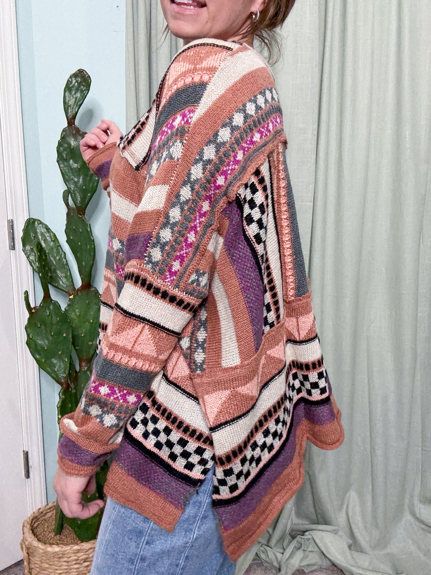 Vintage Vibes Stripe Long Sleeve Sweater