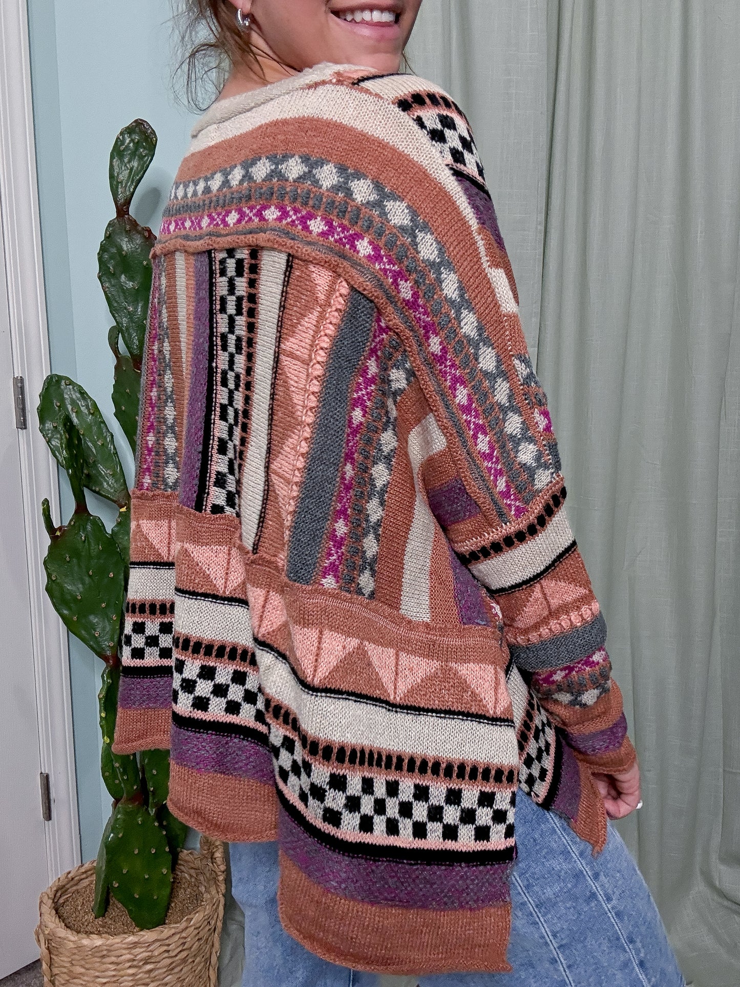 Vintage Vibes Stripe Long Sleeve Sweater