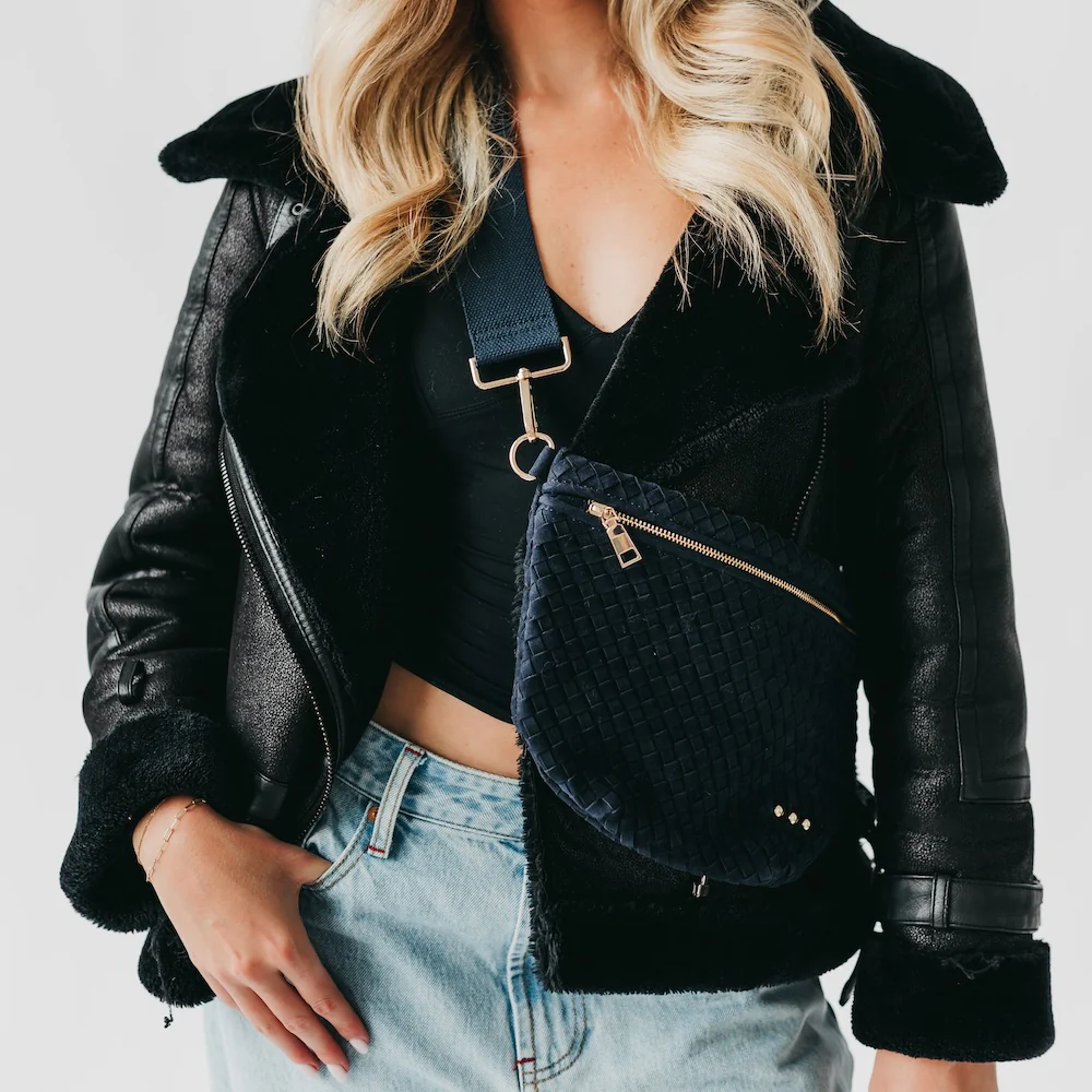 Westlyn Vegan Suede Woven Bum Bag