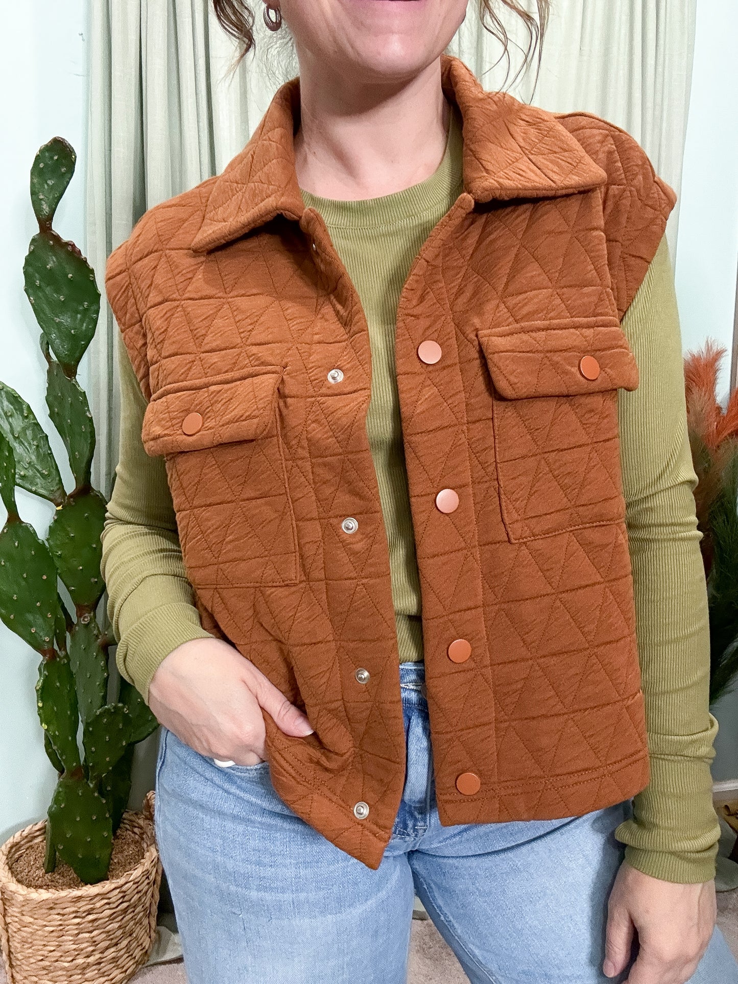 Wyoming Quilted Snap Front Vest
