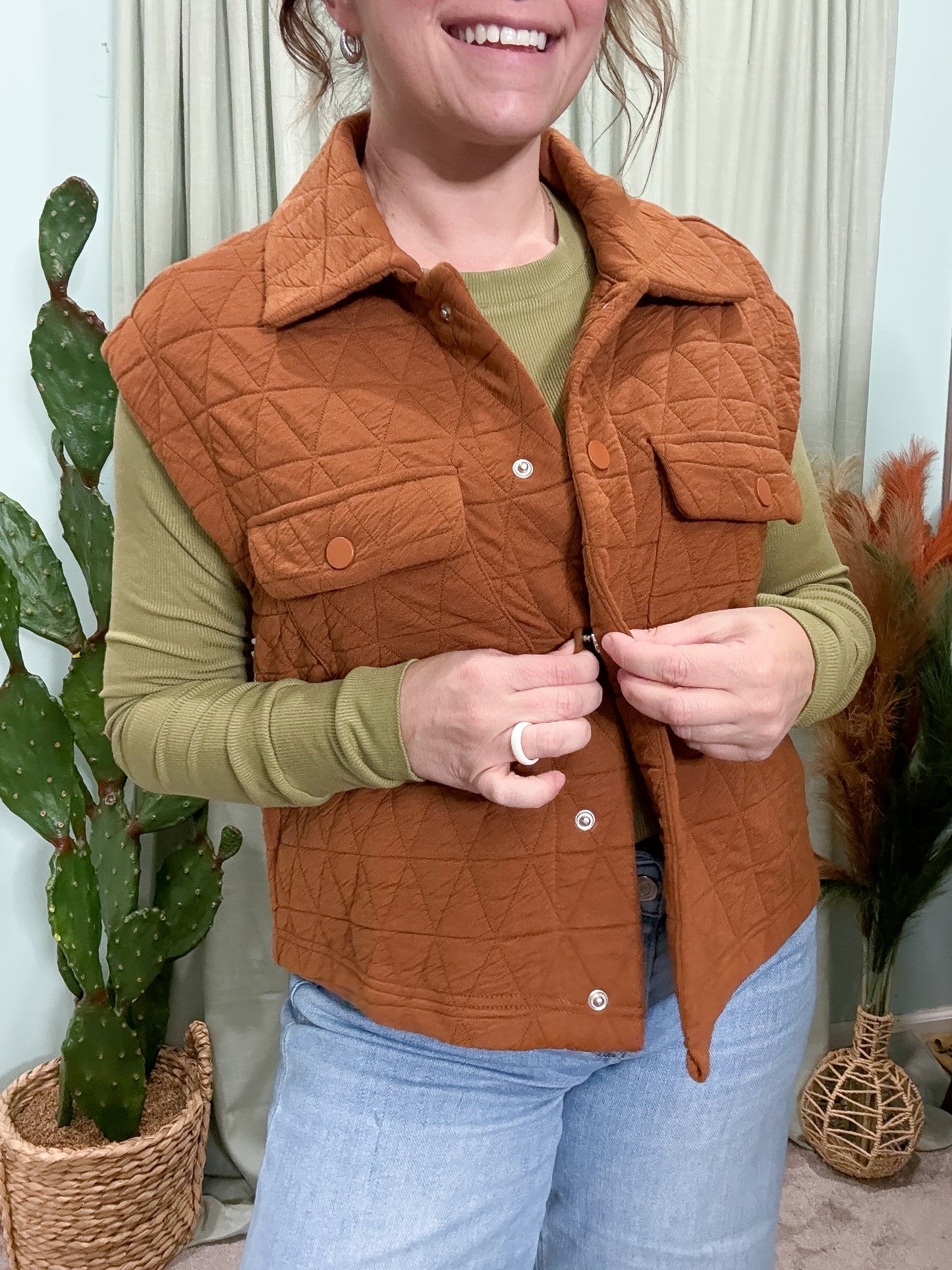Wyoming Quilted Snap Front Vest