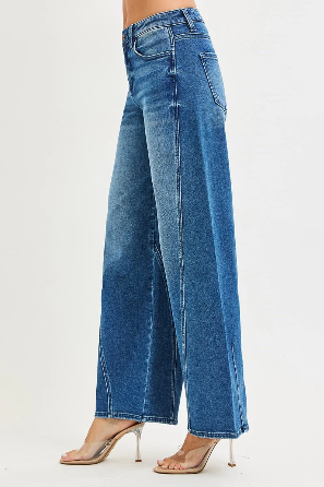 Risen Katie Slouchy Mid-Rise Barrel Jeans