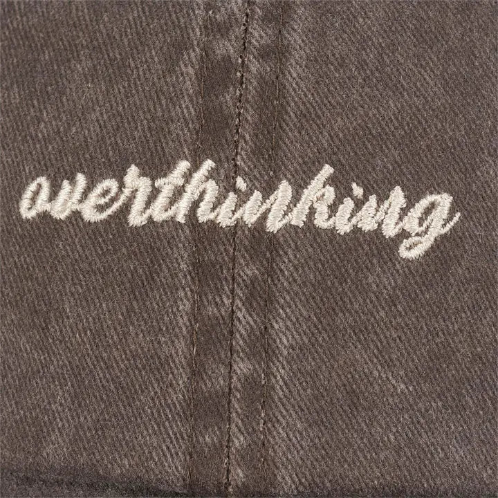 Overthinking Embroidered Baseball Cap