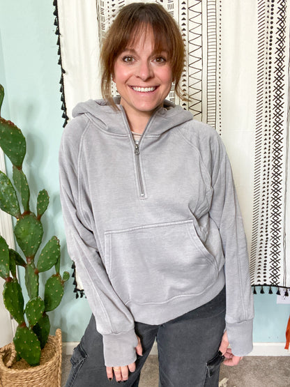 Easy Does it Pullover Sweatshirt in Gray