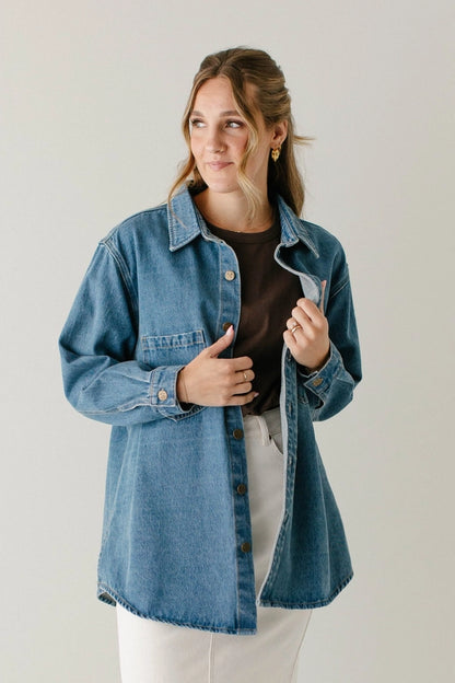 Morgan 100% Cotton Relaxed Denim Overshirt