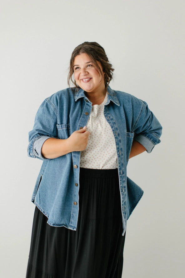 Morgan 100% Cotton Relaxed Denim Overshirt