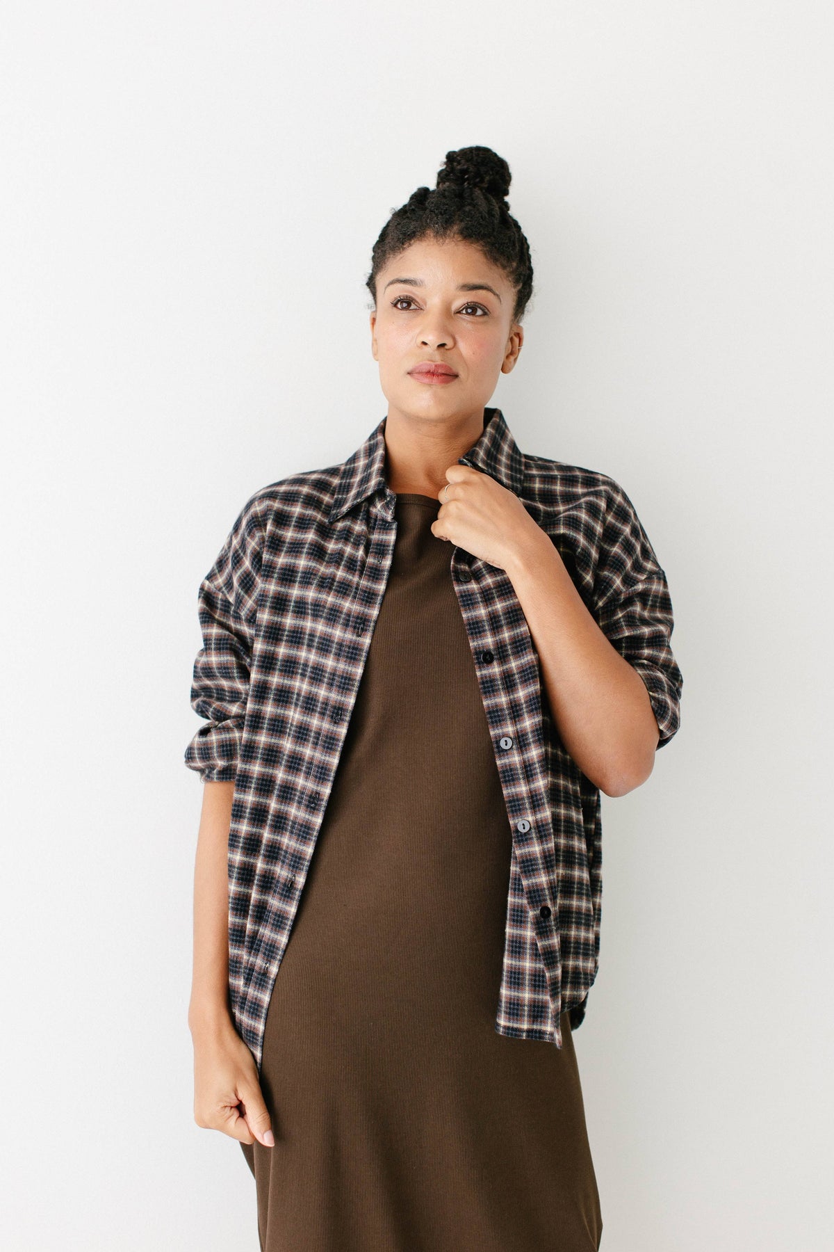 Dakota 100% Cotton Brushed Plaid Flannel Shacket