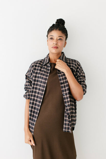 Dakota 100% Cotton Brushed Plaid Flannel Shacket