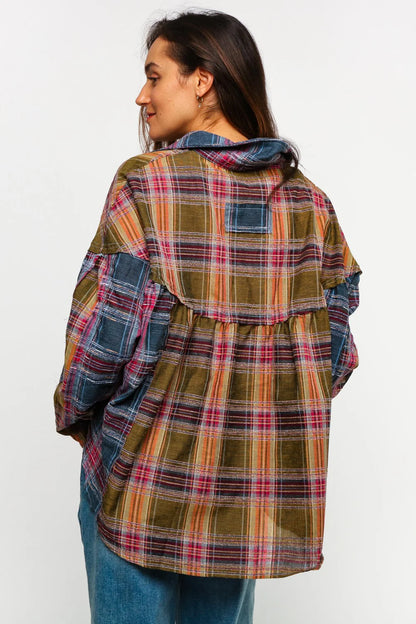 Astoria Multicolor Plaid Oversized Button Up Shirt