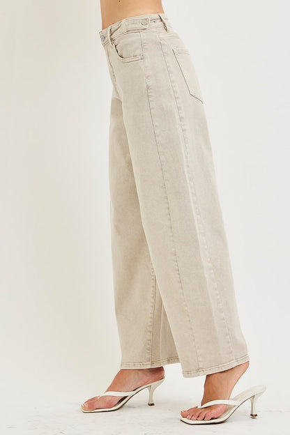 Risen Jeans Bobbi Slouchy Crop Barrel with Adjustable Waist