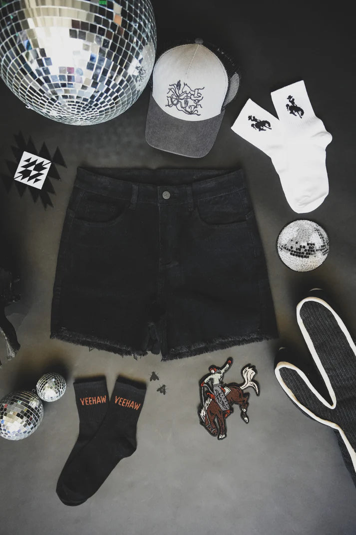 Summer at the Rock Show Cord Cut-Off Shorts