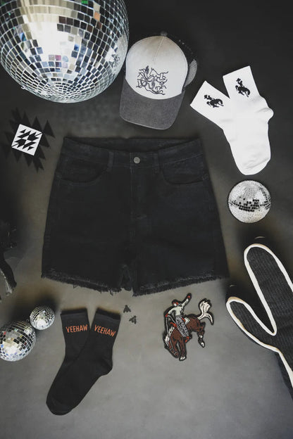 Summer at the Rock Show Cord Cut-Off Shorts