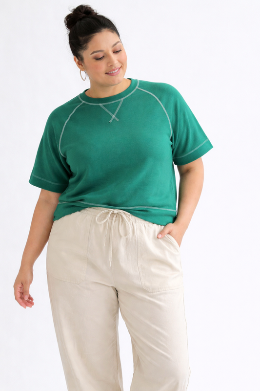 Ensenada 100% Cotton French Terry Short Sleeve Sweatshirt