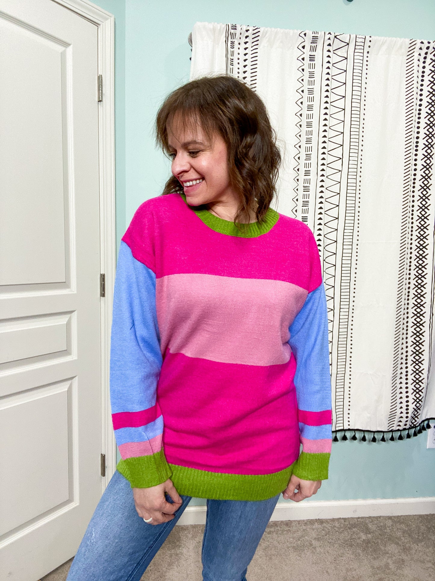 Be Bold Oversized Color Block Sweater