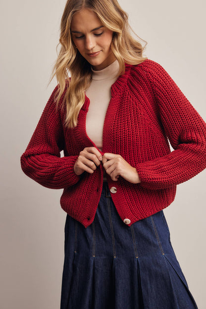 Hermione 100% Cotton Chunky Knit Cardigan