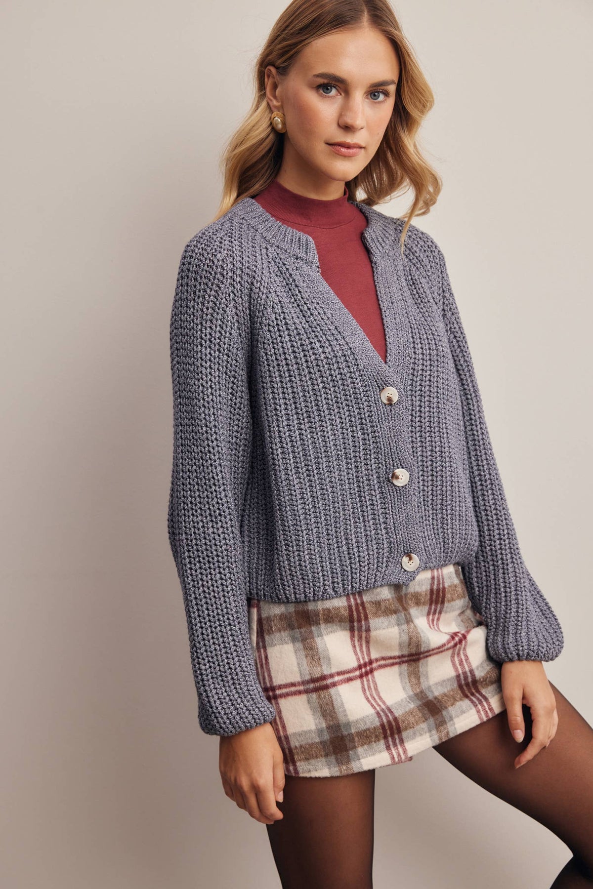 Hermione 100% Cotton Chunky Knit Cardigan