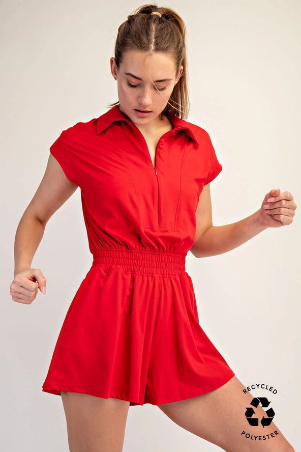 Sporty Spice Butter Soft Collared Romper