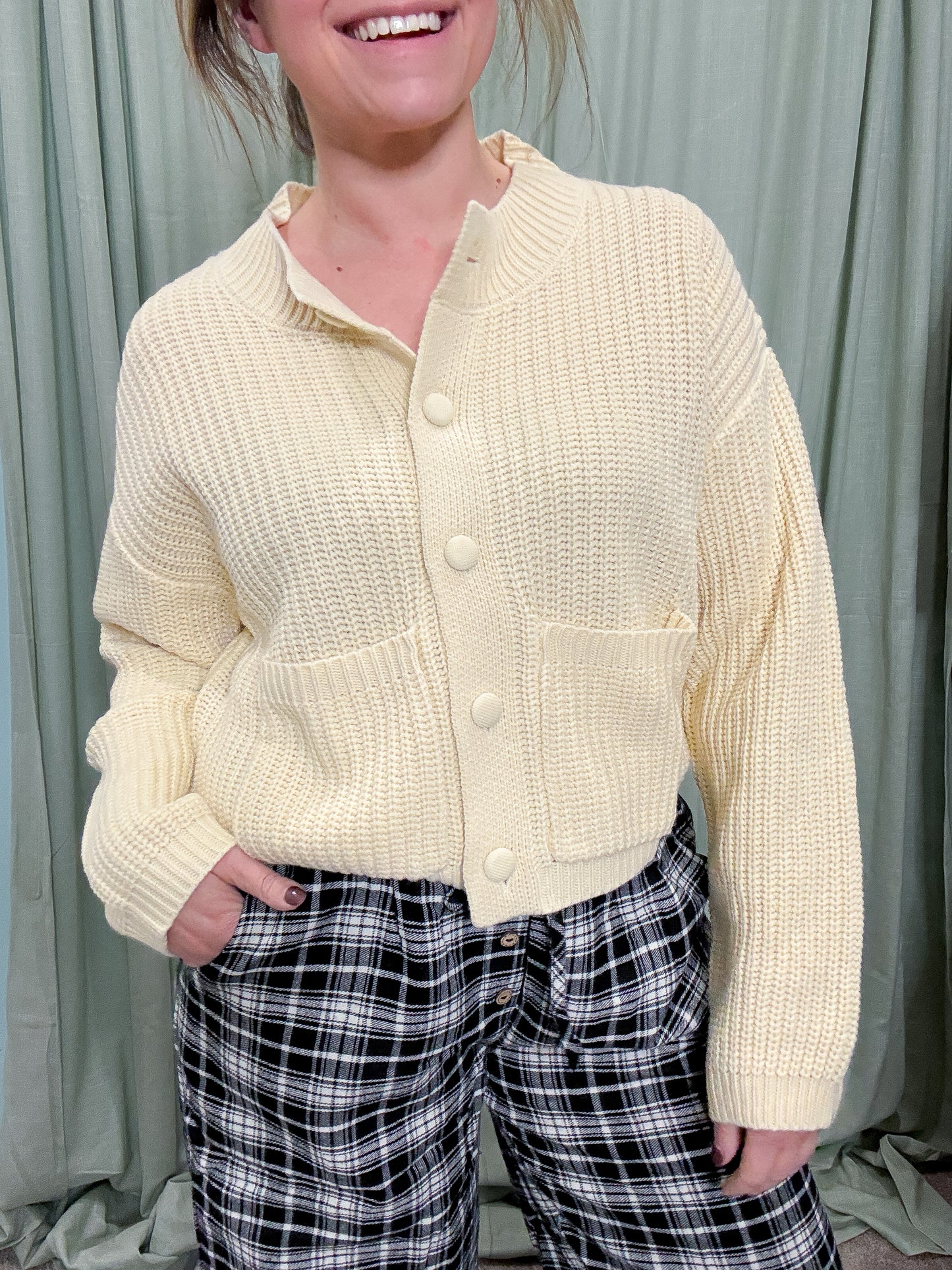 Chalet Button Up Chunky Knit Cardigan Sweater