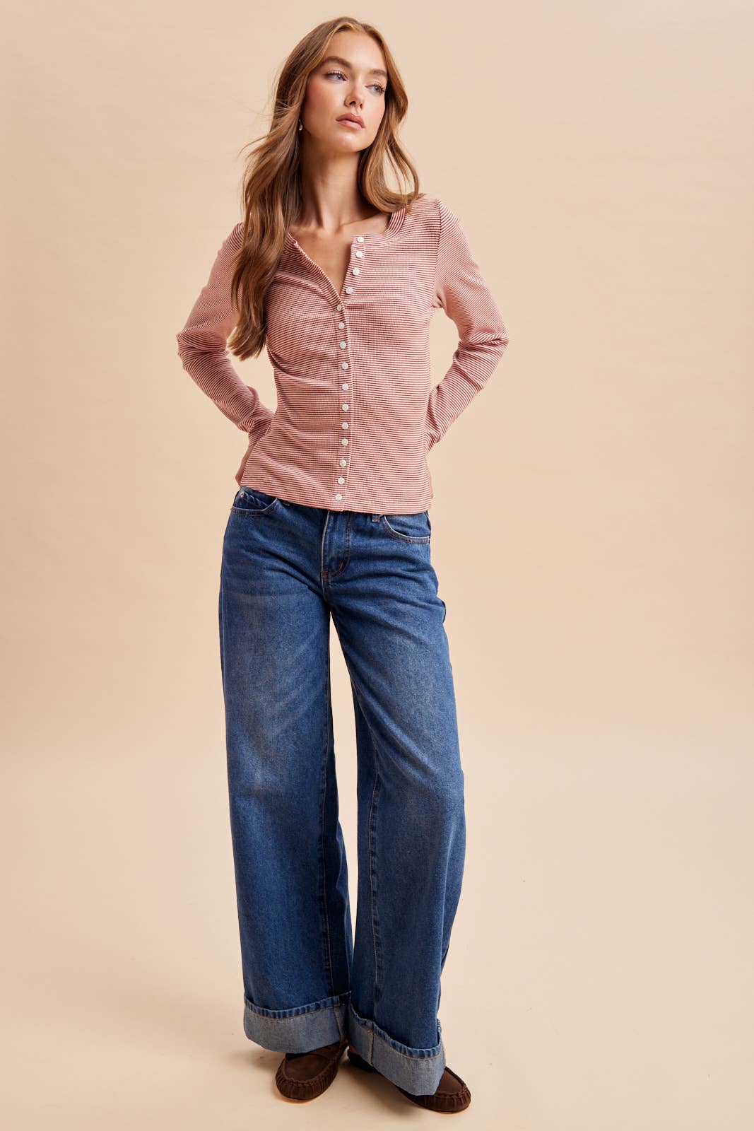 Between the Lines Striped Cotton Blend Cardigan Top