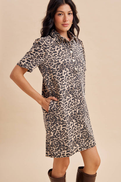 Wild + Free Cotton Blend Animal Print Dress