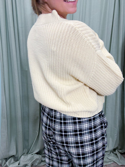 Chalet Button Up Chunky Knit Cardigan Sweater