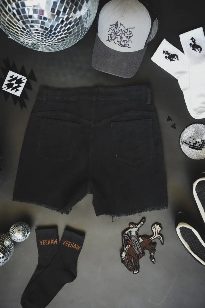 Summer at the Rock Show Cord Cut-Off Shorts