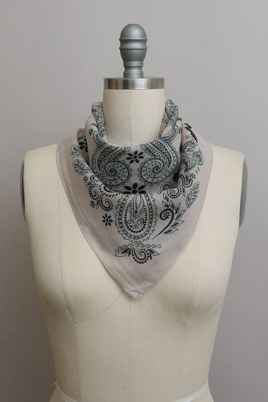 100% Cotton Paisley Print Bandanas