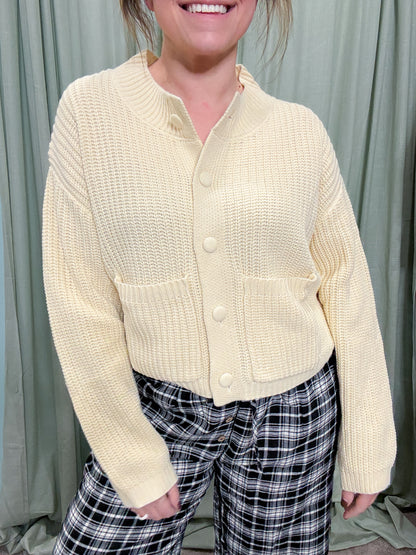 Chalet Button Up Chunky Knit Cardigan Sweater