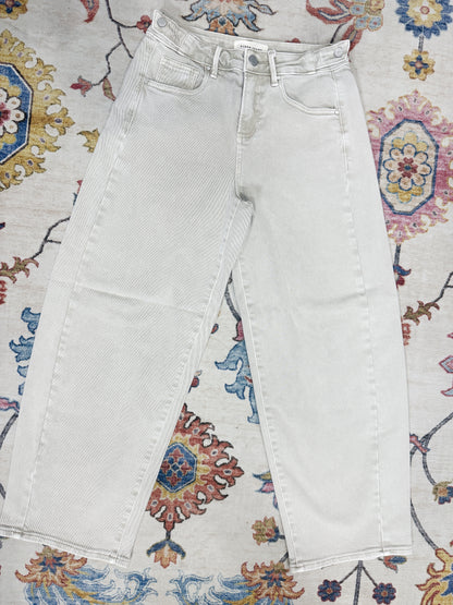 Risen Jeans Bobbi Slouchy Crop Barrel with Adjustable Waist