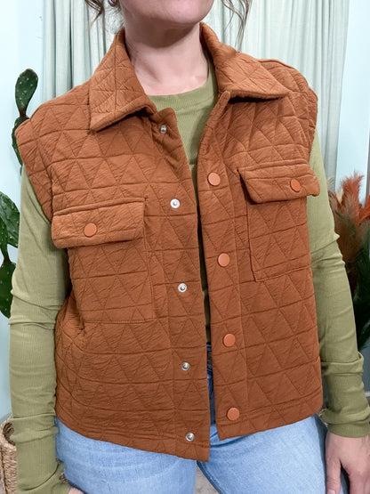 Wyoming Quilted Snap Front Vest