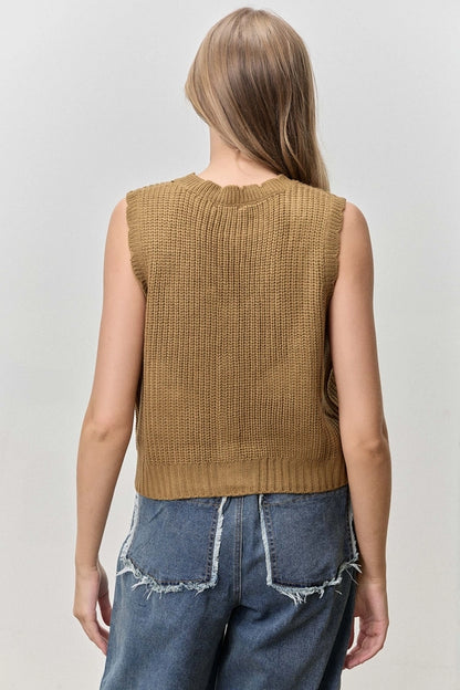 Fresh Picked Knit Button Up Vest