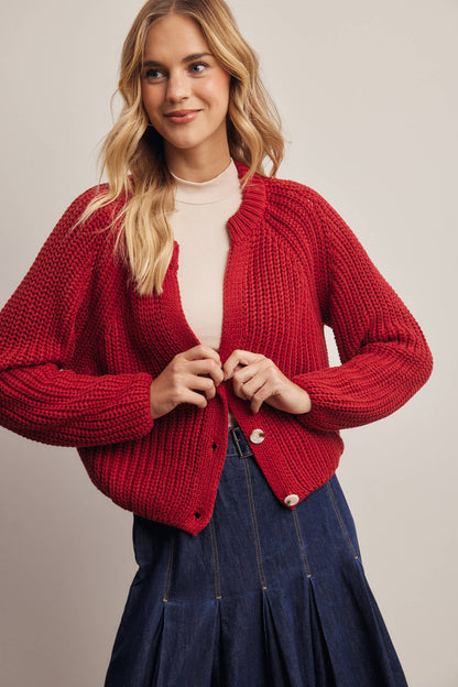 Hermione 100% Cotton Chunky Knit Cardigan