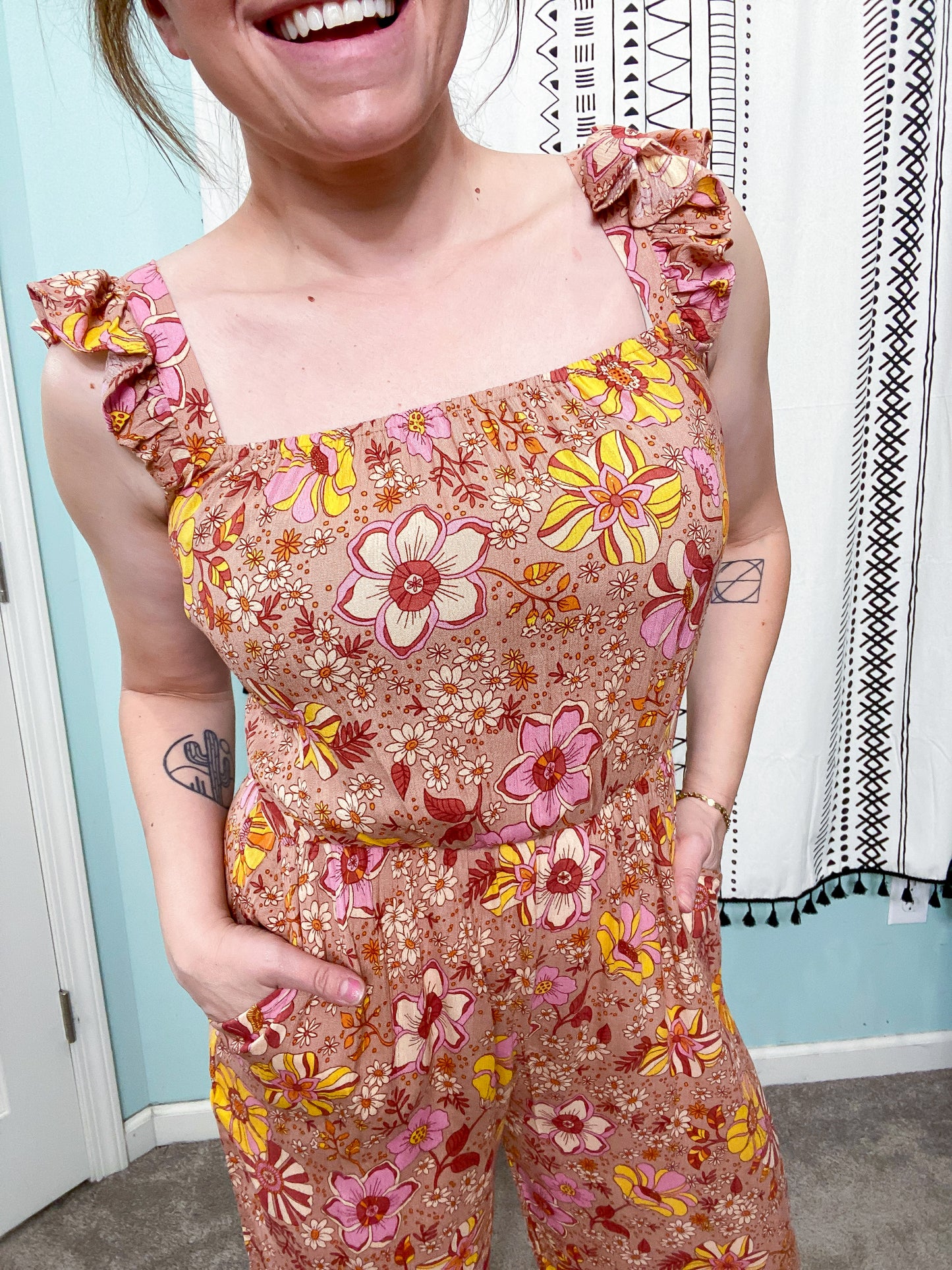 Groovy Baby Retro Floral Jumpsuit
