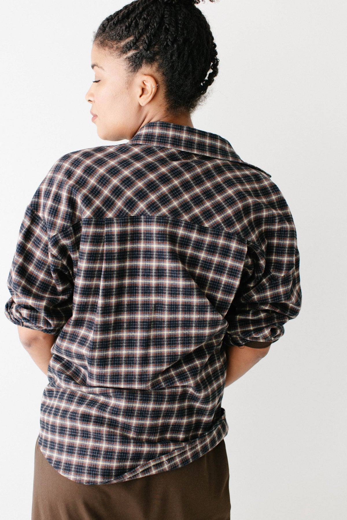 Dakota 100% Cotton Brushed Plaid Flannel Shacket