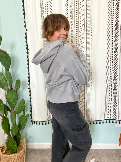 Easy Does it Pullover Sweatshirt in Gray