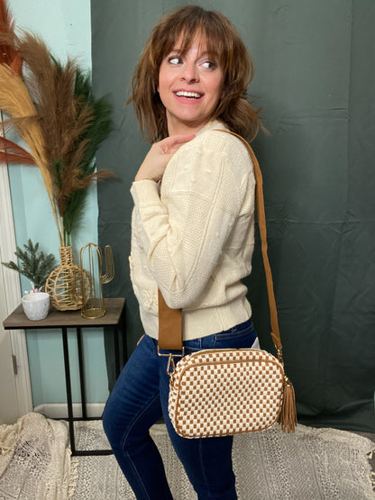 Willow Camera Woven Crossbody Bag