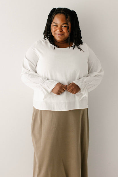 Belle 100% Cotton Lace Trim Square Neck Top