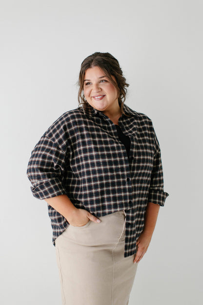 Dakota 100% Cotton Brushed Plaid Flannel Shacket