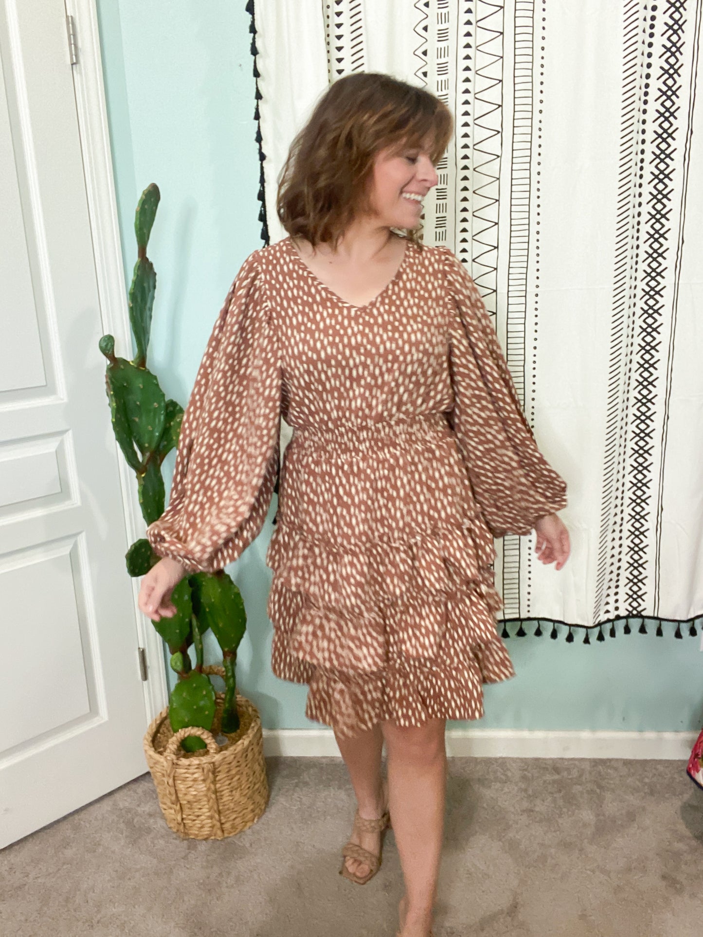 Copper Head Row Smocked Waist Dress