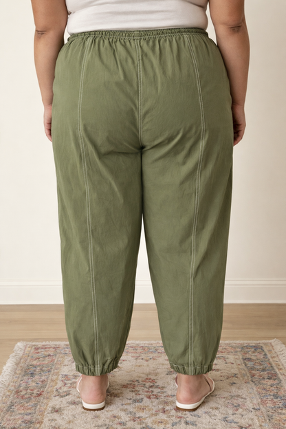 Coronado 100% Cotton Drawstring Barrel Pants