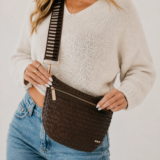 Chocolate Westlyn Woven Bum Bag