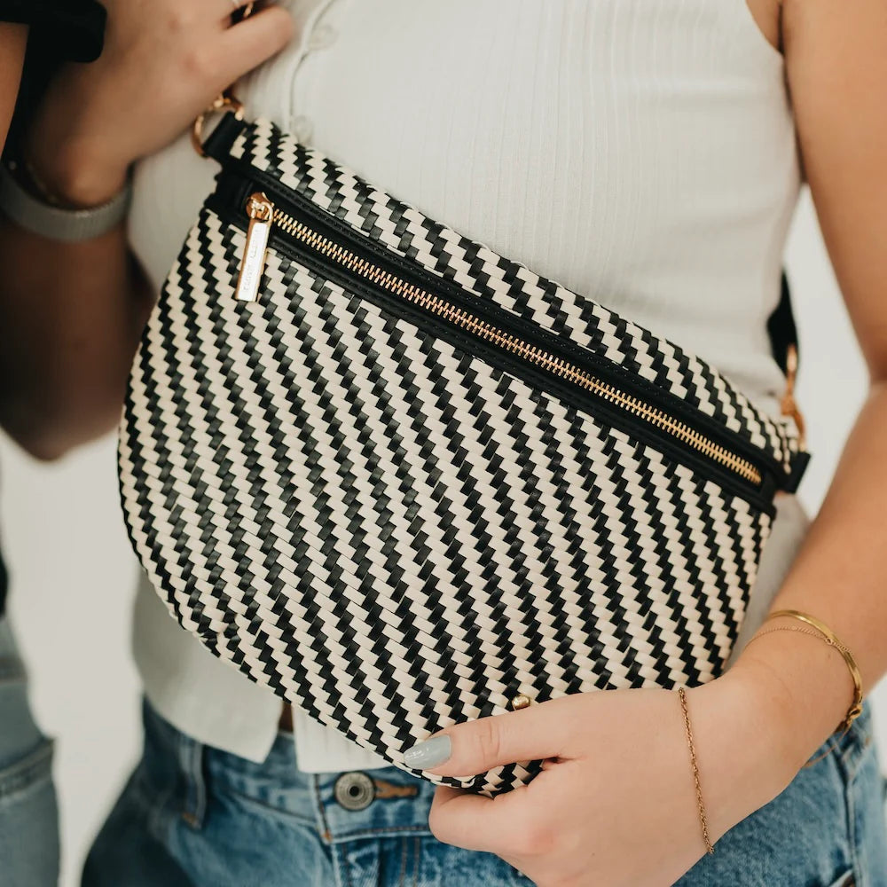 Westlyn Diagonal Stripe Bum Bag Vegan Leather