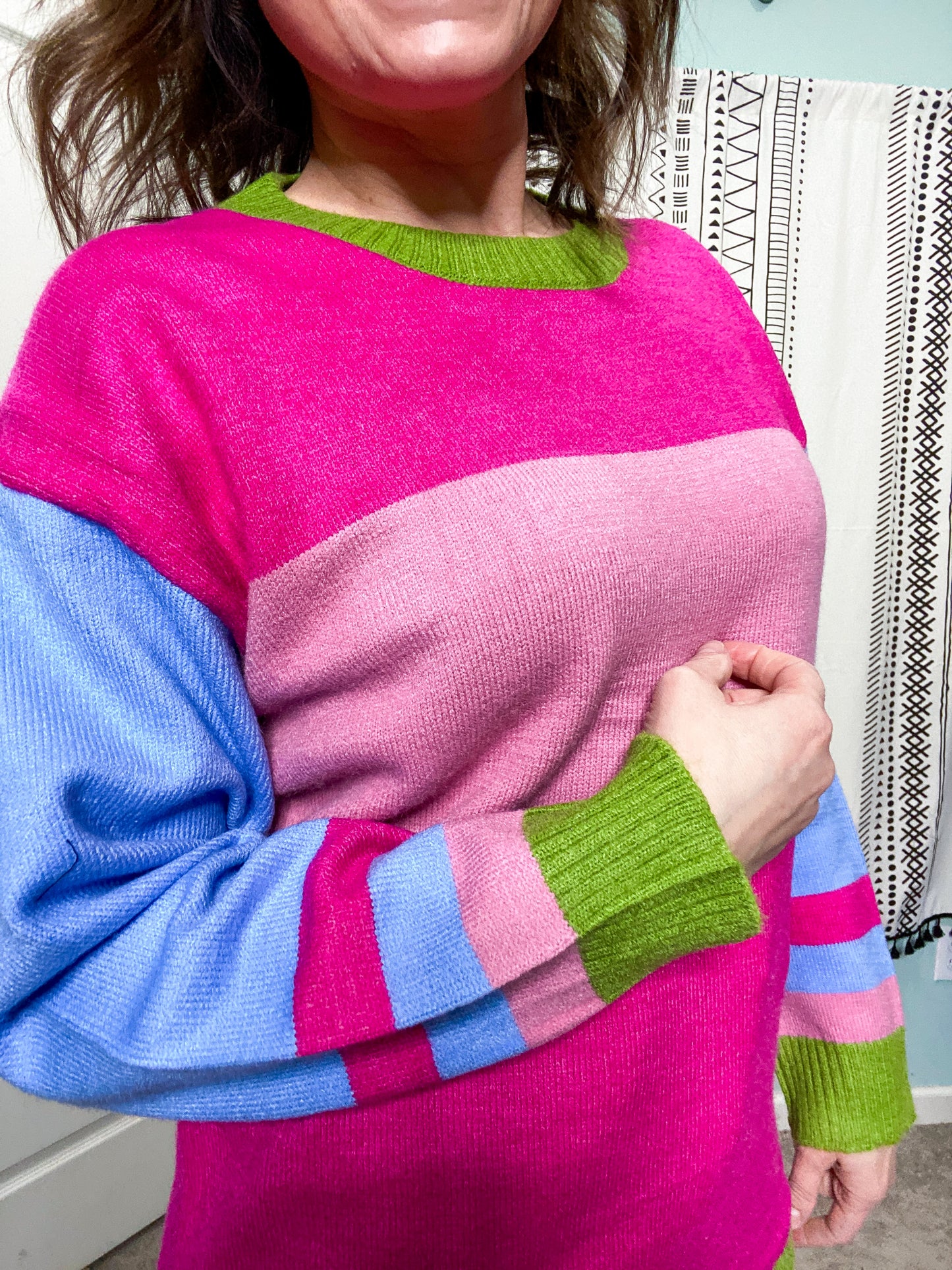 Be Bold Oversized Color Block Sweater