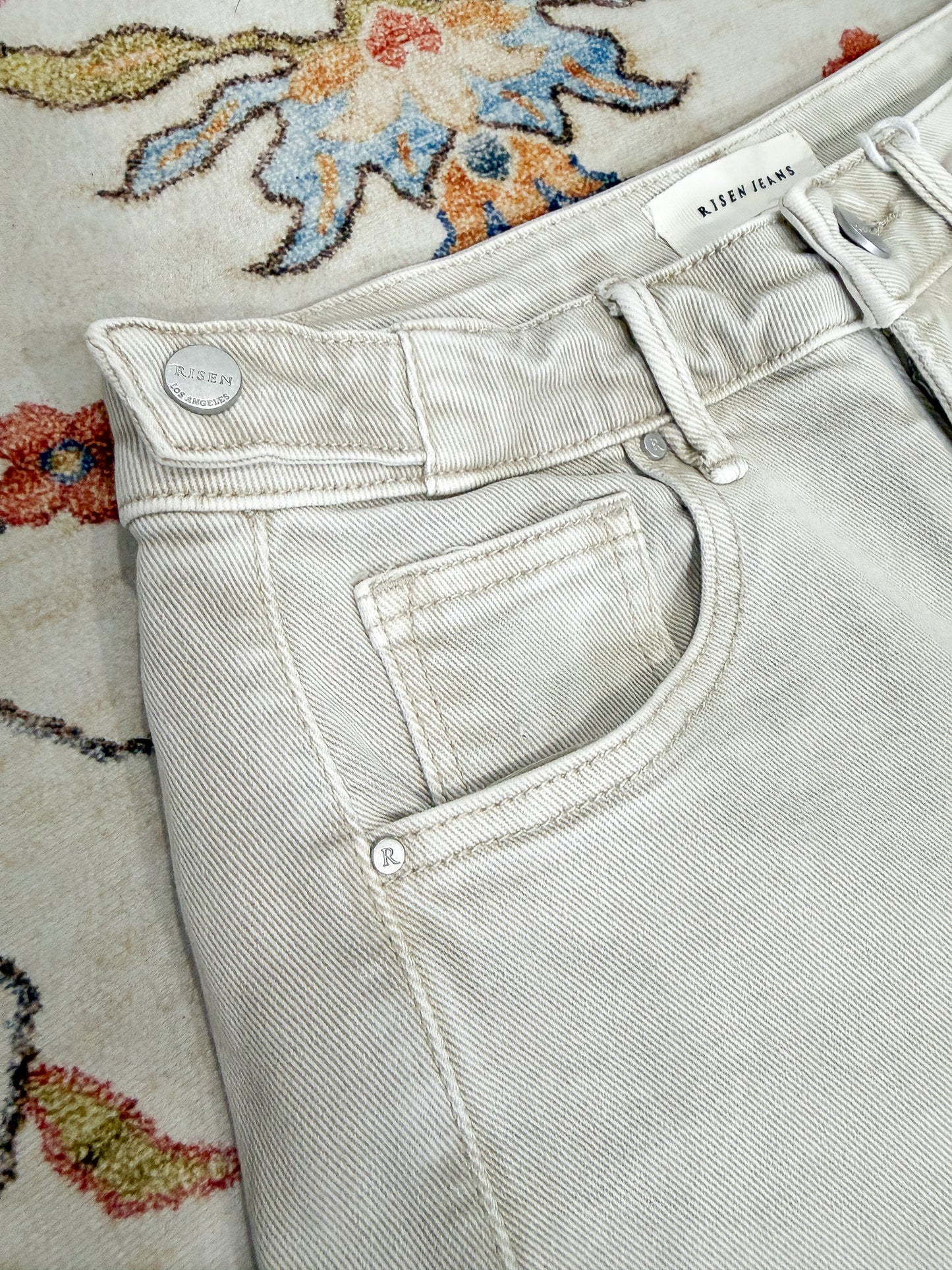 Risen Jeans Bobbi Slouchy Crop Barrel with Adjustable Waist