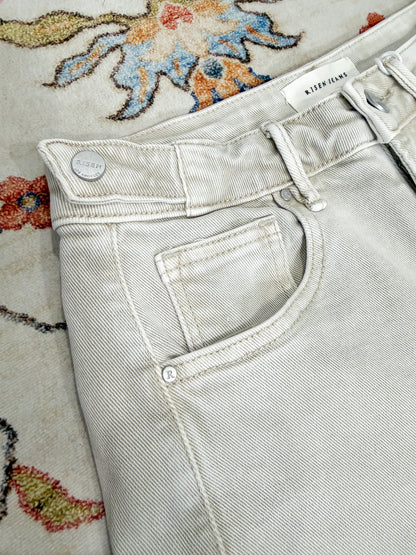 Risen Jeans Bobbi Slouchy Crop Barrel with Adjustable Waist